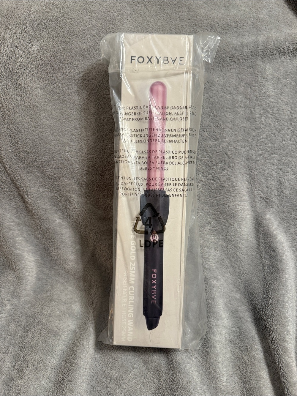 Foxy Bae 25mm Curling Wand in Rose Gold and Black